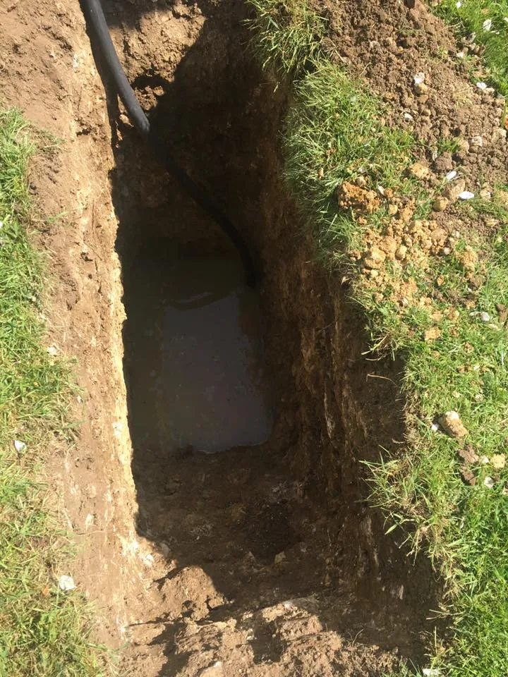 drainage ditch digging